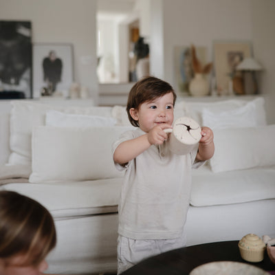 Spill-Proof Silicone Snack Cup for Babies & Toddlers — Easy-Grip Handles
