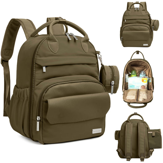 Play Diaper Backpack — Stylish PU Leather Bag for Modern Moms & Dads