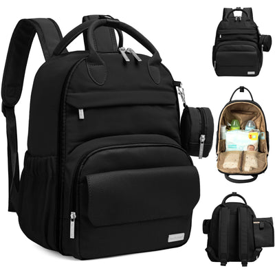 Play Diaper Backpack — Stylish PU Leather Bag for Modern Moms & Dads