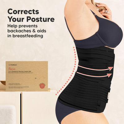 3-in-1 Postpartum Recovery Support Belt — Belly Wrap for After Birth