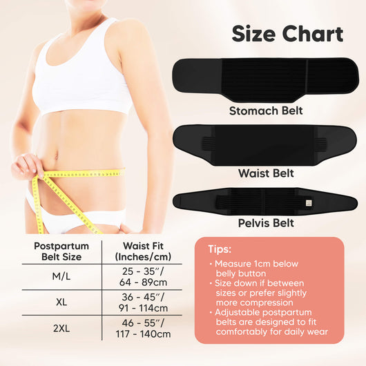 3-in-1 Postpartum Recovery Support Belt — Belly Wrap for After Birth