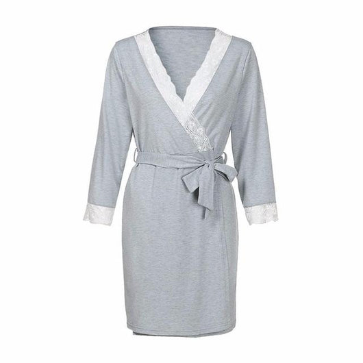 Lace Maternity & Nursing Pajamas Set – Hospital & Home