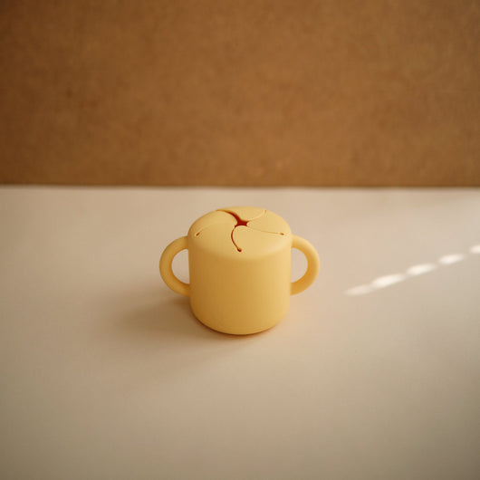 Spill-Proof Silicone Snack Cup for Babies & Toddlers — Easy-Grip Handles