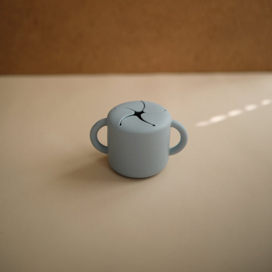 Spill-Proof Silicone Snack Cup for Babies & Toddlers — Easy-Grip Handles