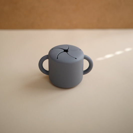 Spill-Proof Silicone Snack Cup for Babies & Toddlers — Easy-Grip Handles