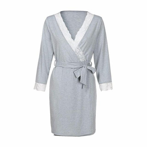 Lace Maternity & Nursing Pajamas Set – Hospital & Home