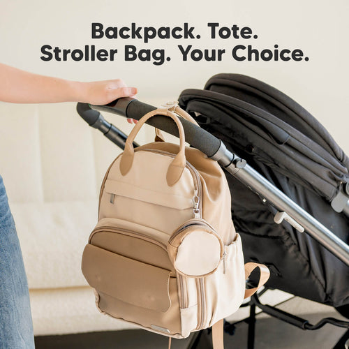 Play Diaper Backpack — Stylish PU Leather Bag for Modern Moms & Dads