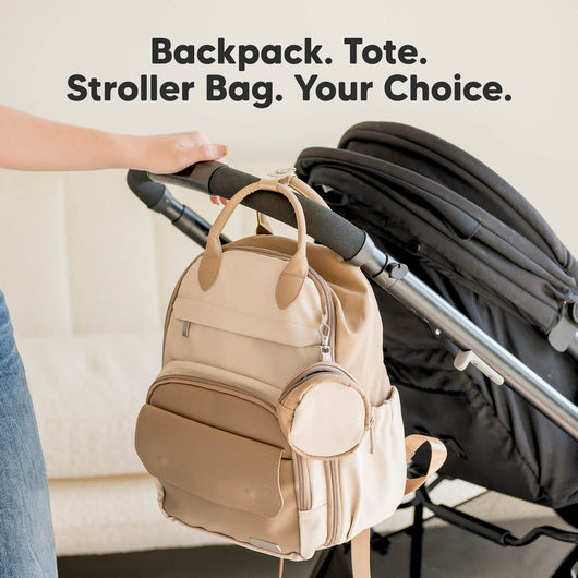 Play Diaper Backpack — Stylish PU Leather Bag for Modern Moms & Dads