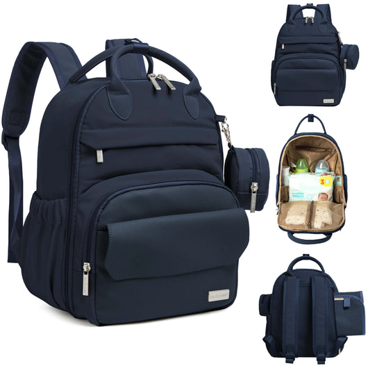 Play Diaper Backpack — Stylish PU Leather Bag for Modern Moms & Dads
