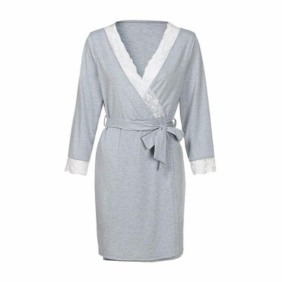 Lace Maternity & Nursing Pajamas Set – Hospital & Home