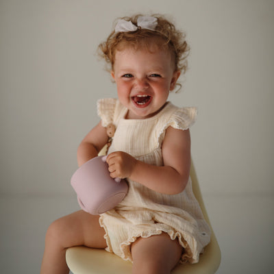 Spill-Proof Silicone Snack Cup for Babies & Toddlers — Easy-Grip Handles