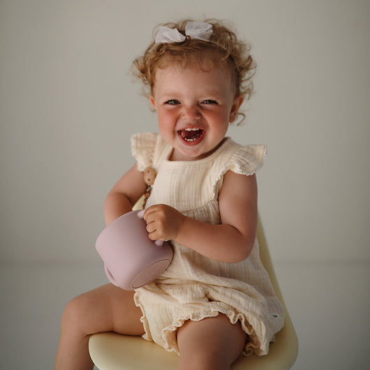 Spill-Proof Silicone Snack Cup for Babies & Toddlers — Easy-Grip Handles
